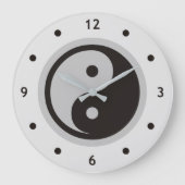 Yin Yang Symbol - solide Tätowierung Große Wanduhr (Vorderseite)