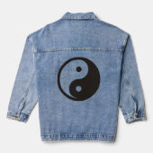 Yin Yang Symbol - solide Tätowierung Jeansjacke (Rückseite)