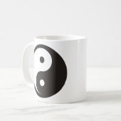 Yin Yang Symbol - solide Tätowierung Kaffeetasse (Vorderseite Links)