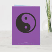 Yin Yang Symbol - solide Tätowierung Karte (Rückseite)