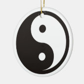 Yin Yang Symbol - solide Tätowierung Keramik Ornament (Links)