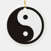 Yin Yang Symbol - solide Tätowierung Keramik Ornament (Hinten)
