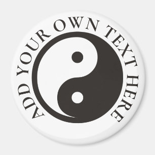 Yin Yang Symbol - solide Tätowierung Magnet