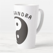 Yin Yang Symbol - solide Tätowierung Milchtasse (Rechte Ecke)