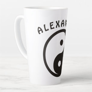 Yin Yang Symbol - solide Tätowierung Milchtasse