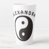 Yin Yang Symbol - solide Tätowierung Milchtasse (Vorderseite)