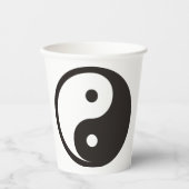 Yin Yang Symbol - solide Tätowierung Pappbecher (Vorderseite)