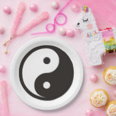 Yin Yang Symbol - solide Tätowierung Pappteller (Party)