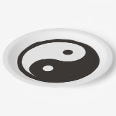 Yin Yang Symbol - solide Tätowierung Pappteller (Schrägansicht)