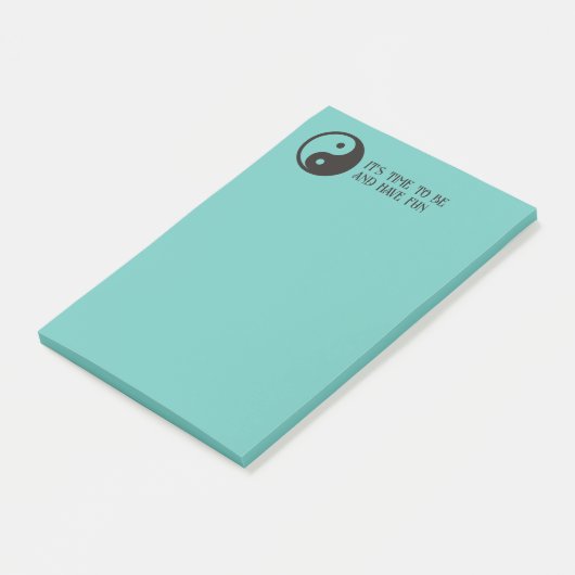 Yin Yang Symbol - solide Tätowierung Post-it Klebezettel (angewinkelt)