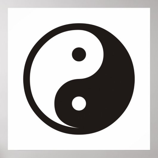 Yin Yang Symbol - solide Tätowierung Poster (Vorne)