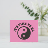 Yin Yang Symbol - solide Tätowierung Postkarte (Stehend Vorderseite)