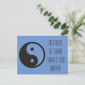 Yin Yang Symbol - solide Tätowierung Postkarte (Stehend Vorderseite)