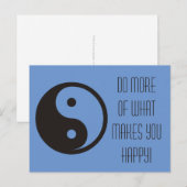 Yin Yang Symbol - solide Tätowierung Postkarte (Vorne/Hinten)