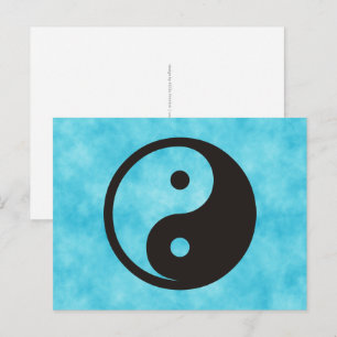 Yin Yang Symbol - solide Tätowierung Postkarte