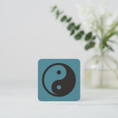 Yin Yang Symbol - solide Tätowierung Quadratische Visitenkarte (Stehend Vorderseite)