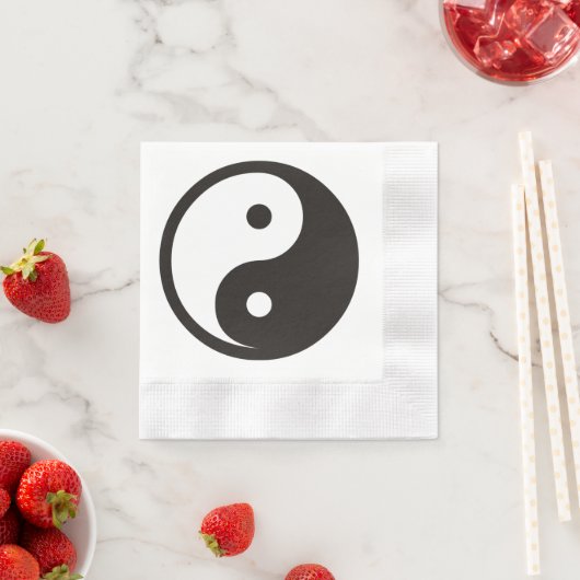 Yin Yang Symbol - solide Tätowierung Serviette (Beispiel)