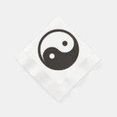Yin Yang Symbol - solide Tätowierung Serviette (Ecke)