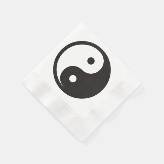 Yin Yang Symbol - solide Tätowierung Serviette (Ecke)