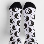 Yin Yang Symbol - solide Tätowierung Socken (Oben)