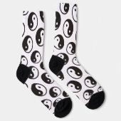 Yin Yang Symbol - solide Tätowierung Socken (Rechts)