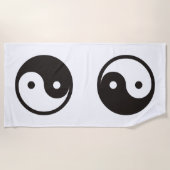 Yin Yang Symbol - solide Tätowierung Strandtuch (Vorderseite)