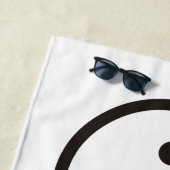 Yin Yang Symbol - solide Tätowierung Strandtuch (Beispiel)
