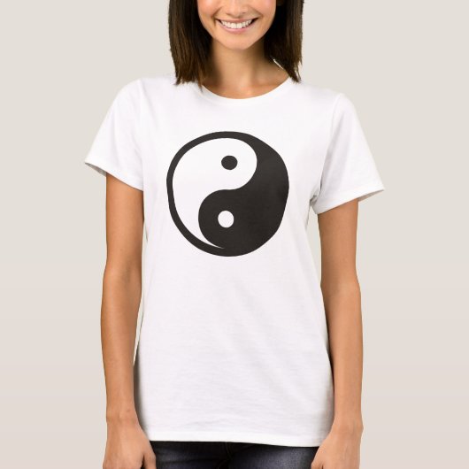Yin Yang Symbol - solide Tätowierung T-Shirt (Vorderseite)
