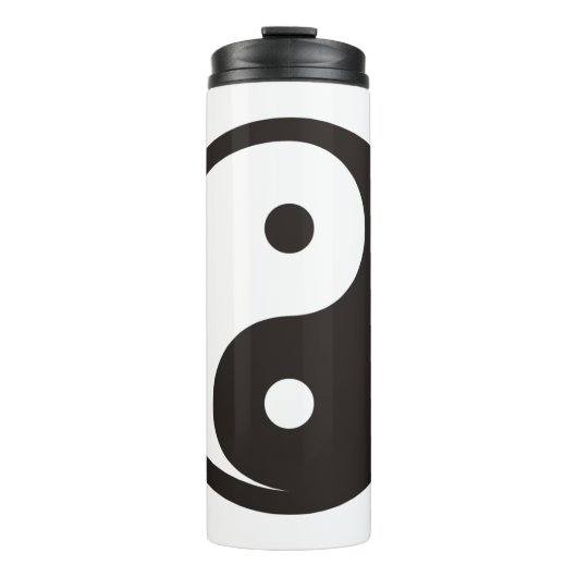 Yin Yang Symbol - solide Tätowierung Thermosbecher (Vorderseite)