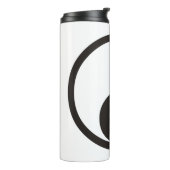 Yin Yang Symbol - solide Tätowierung Thermosbecher (Nach links gedreht)