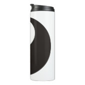 Yin Yang Symbol - solide Tätowierung Thermosbecher (Nach rechts gedreht)
