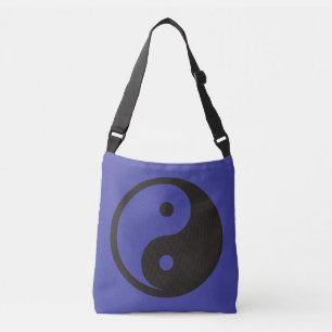 Yin Yang Symbol - solide Tätowierung Tragetaschen Mit Langen Trägern