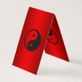 Yin Yang Symbol - solide Tätowierung Visitenkarten (Rückseite)