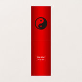 Yin Yang Symbol - solide Tätowierung Visitenkarten (Innenseite Aufgefaltet)