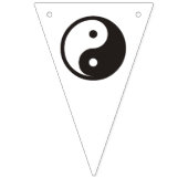 Yin Yang Symbol - solide Tätowierung Wimpelkette (Dritte Fahne)