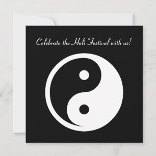 Yin Yang Symbol - solides Tätowierdesign 2 Einladung