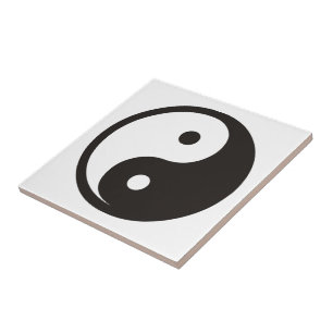 Yin Yang Symbol - solides Tätowierungsdesign Fliese