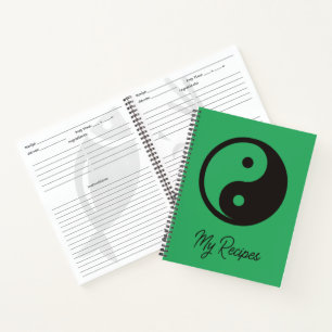 Yin Yang Symbol - solides Tätowierungsdesign Notizblock
