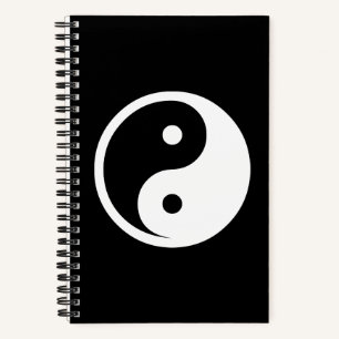 Yin Yang Symbol - solides Tattoo-Design 2 Notizblock