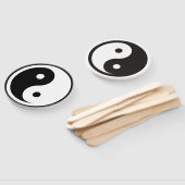 Yin Yang Symbol - solides Tattoodesign 1+2 Fächer (Non-assembled)