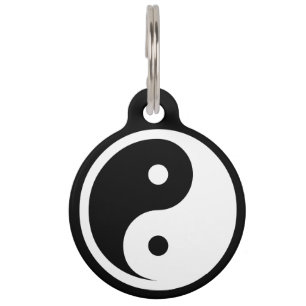 Yin Yang Symbol - solides Tattoodesign 2 Haustiermarke