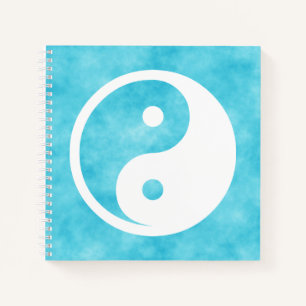 Yin Yang Symbol - solides Tattoodesign 2 Notizblock