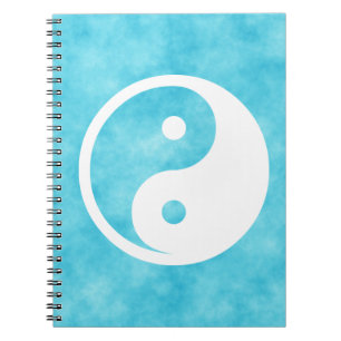 Yin Yang Symbol - solides Tattoodesign 2 Notizblock