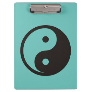 Yin Yang Symbol - solides Tattoodesign Klemmbrett