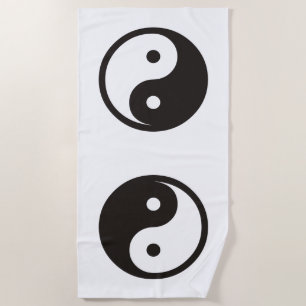 Yin Yang Symbol - solides Tattoodesign Strandtuch