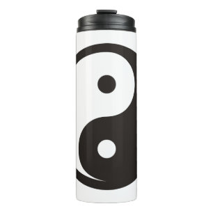 Yin Yang Symbol - solides Tattoodesign Thermosbecher