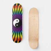 Yin Yang Symbol & Spiral Design: Skateboard (Vorderseite)