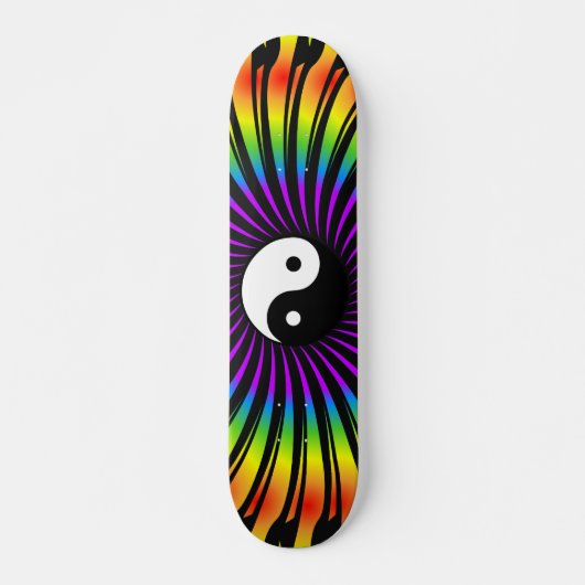 Yin Yang Symbol & Spiral Design: Skateboard (Vorne)