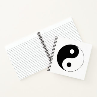 Yin Yang Symbol Spiritual Notizblock