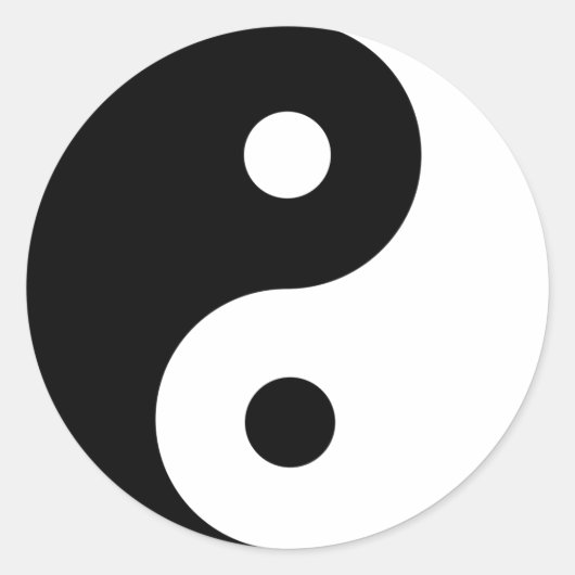 Yin Yang Symbol Spiritual Runder Aufkleber (Vorderseite)
